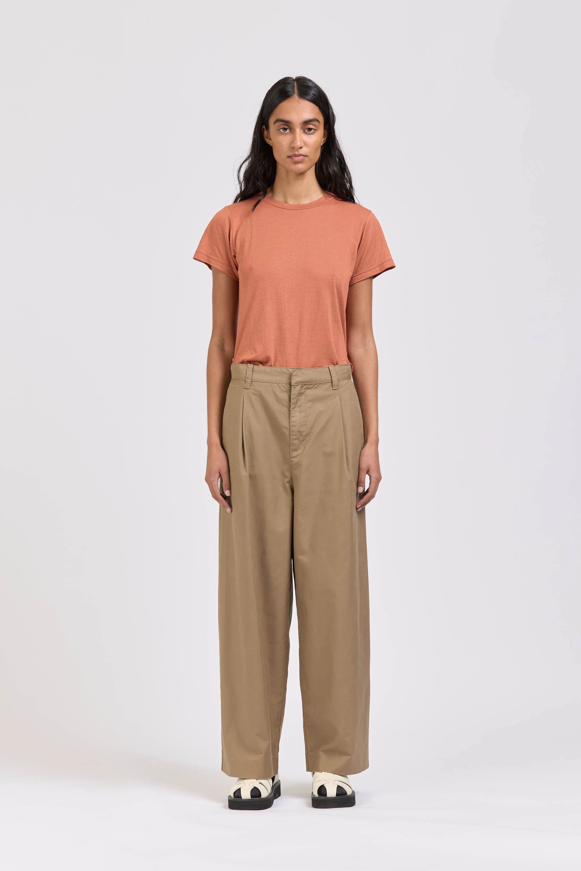 Maxi Pleat Pant, Mushroom