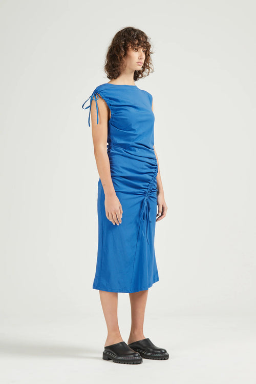 Asymmetric Dress, Cobalt