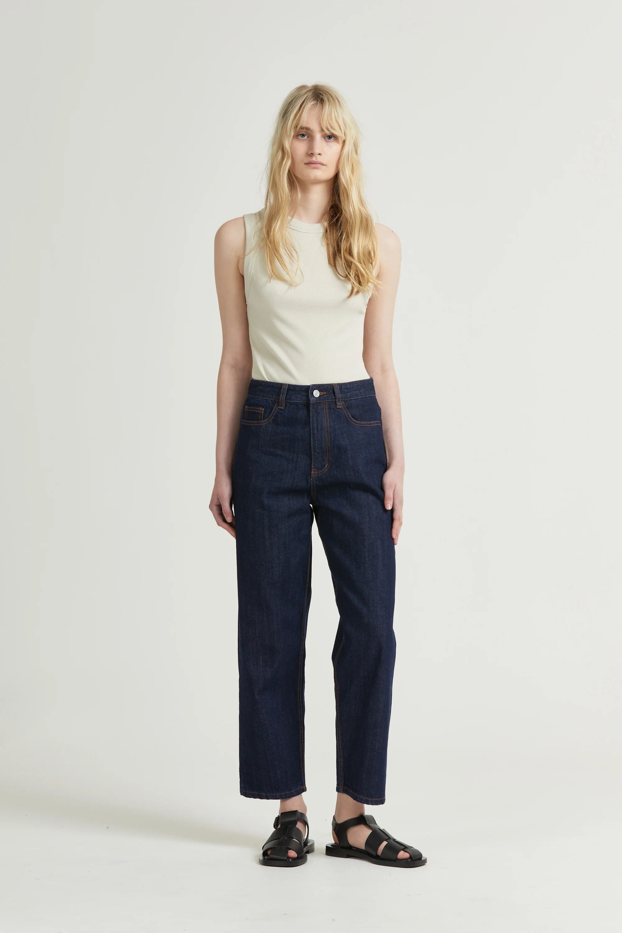 Tapered Crop Jean, Indigo