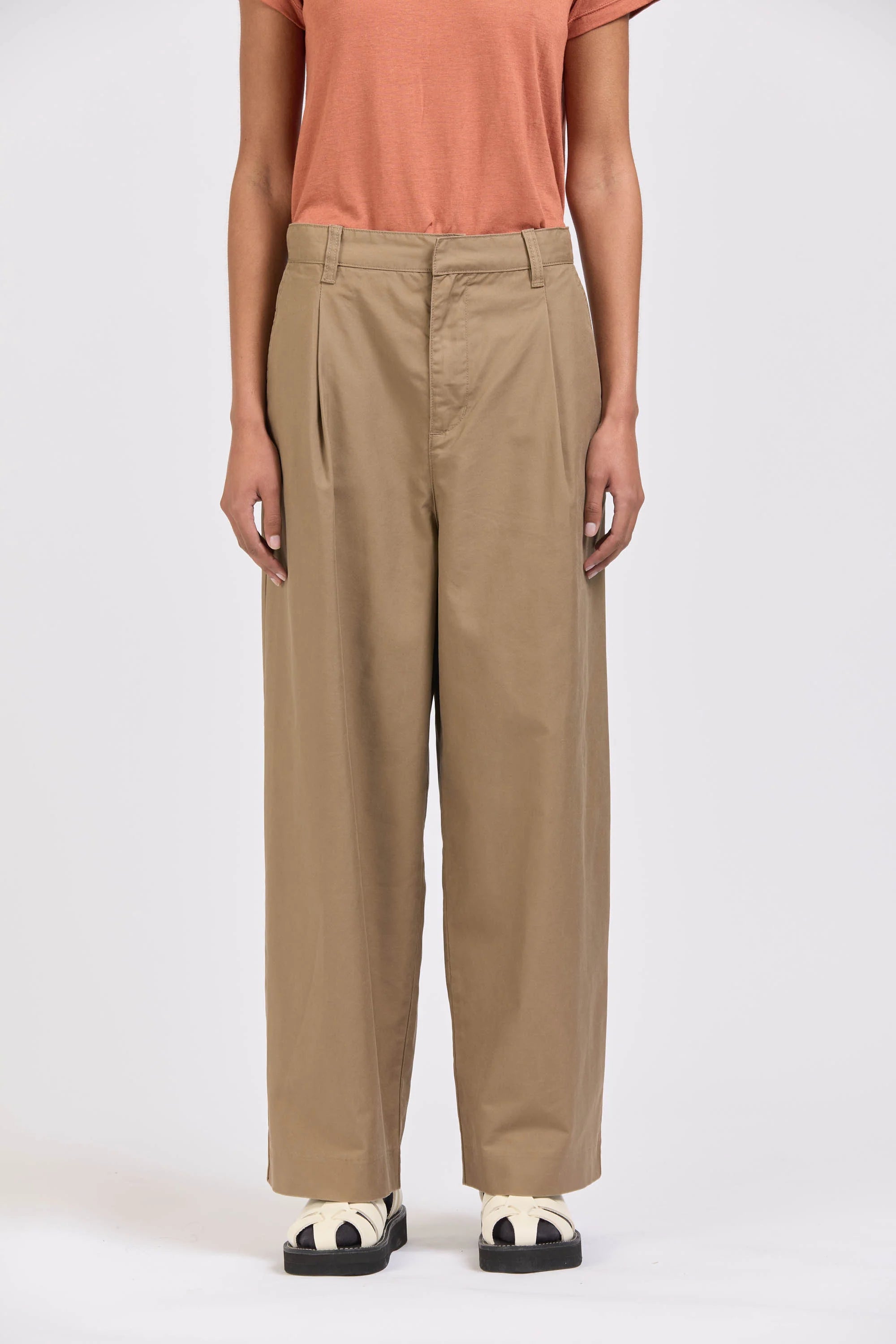 Maxi Pleat Pant, Mushroom