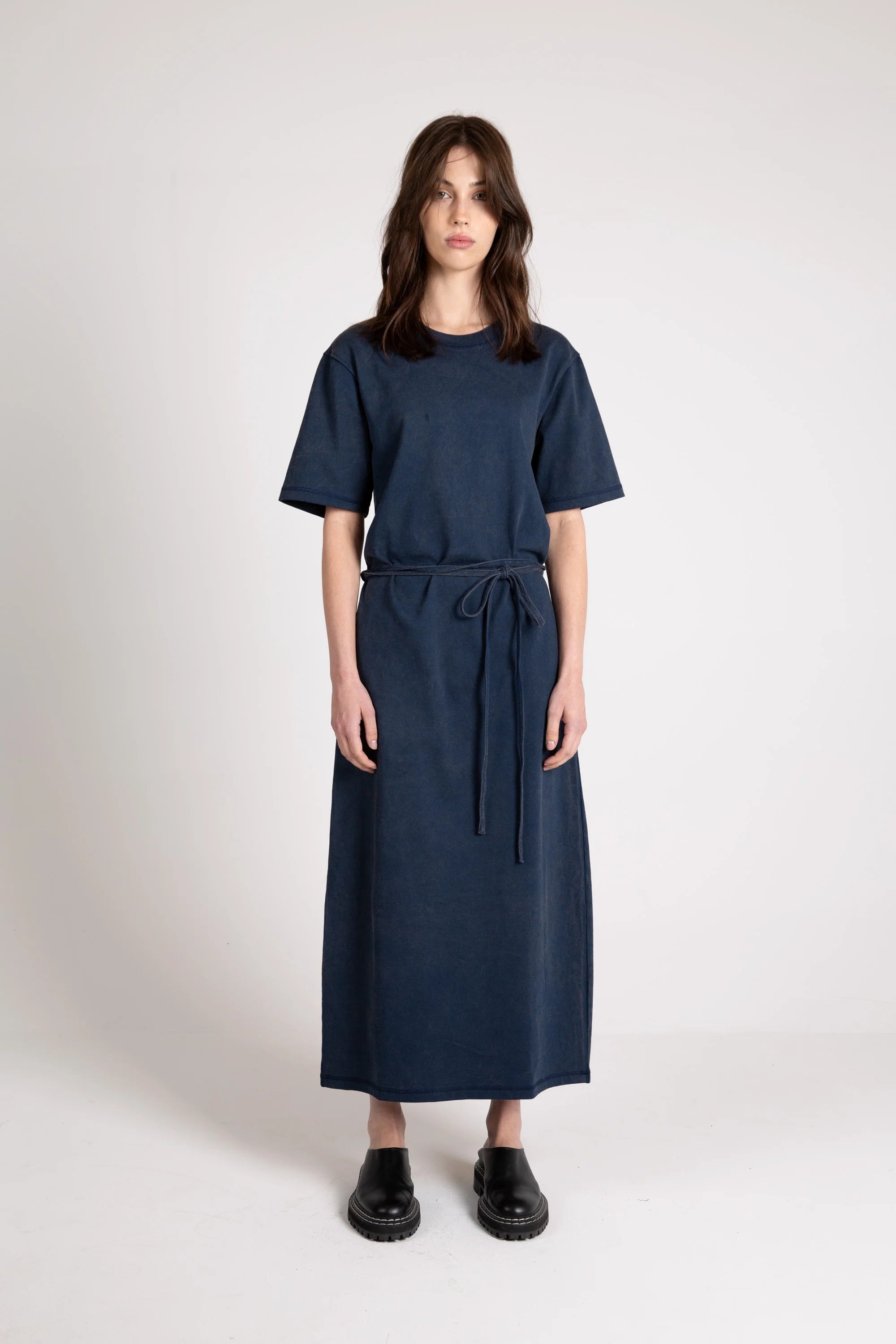 Arizona Tie Dress, Washed Navy