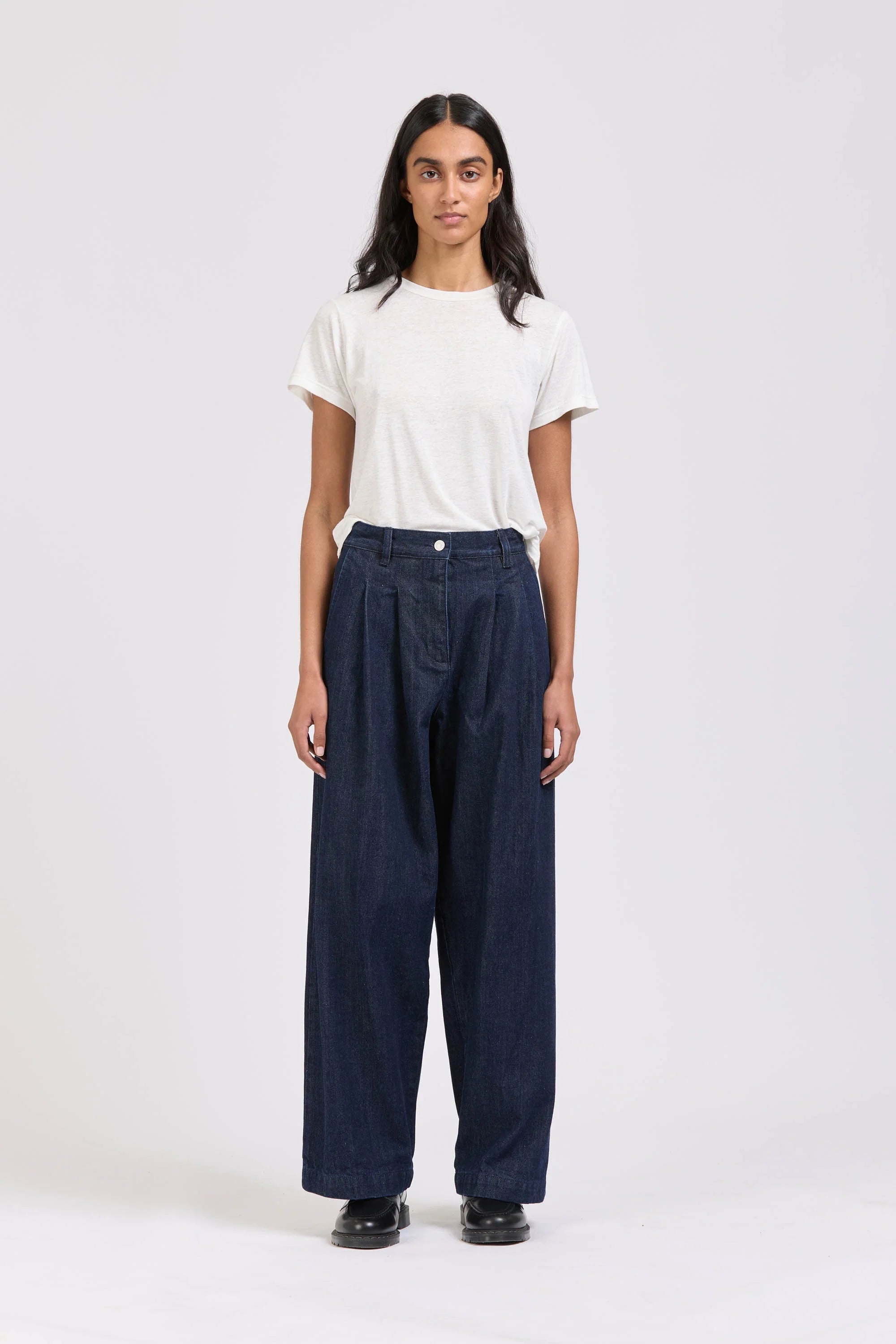 Pleat Pant, Denim