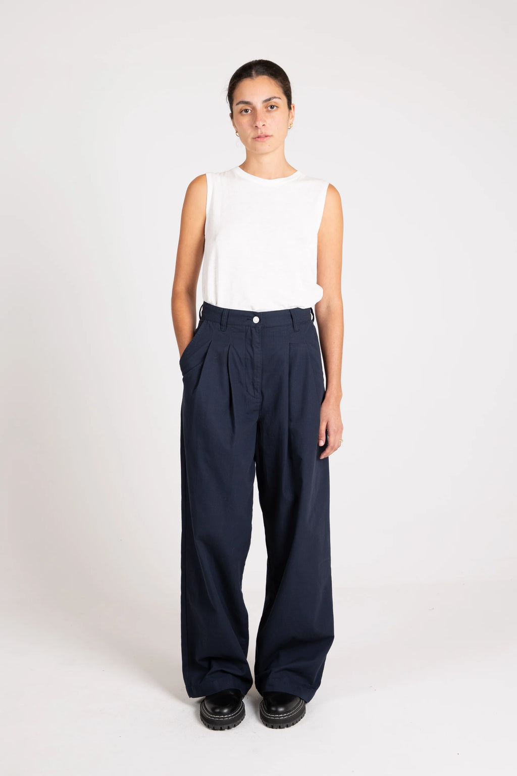 Pleat Pant, Ripstop, Midnight