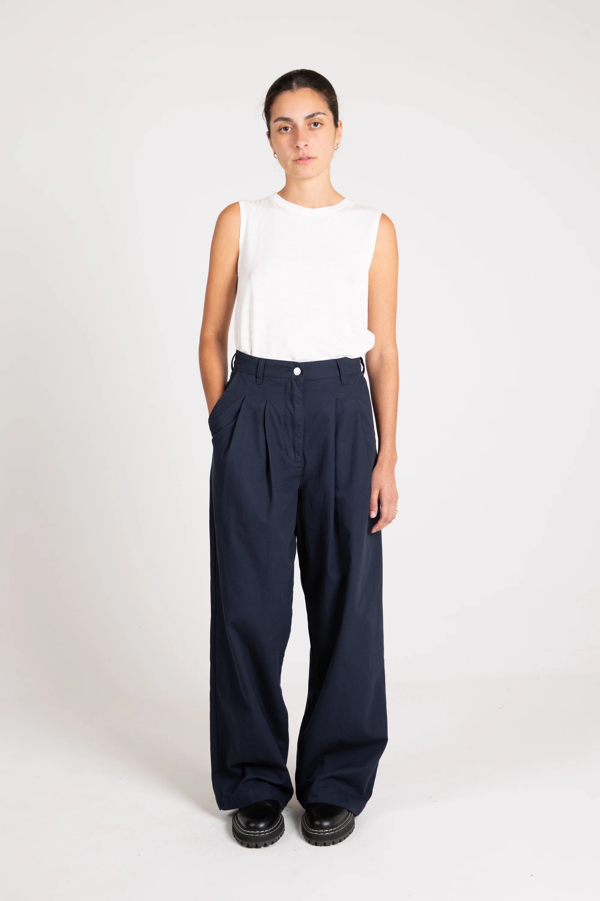 Pleat Pant, Ripstop, Midnight