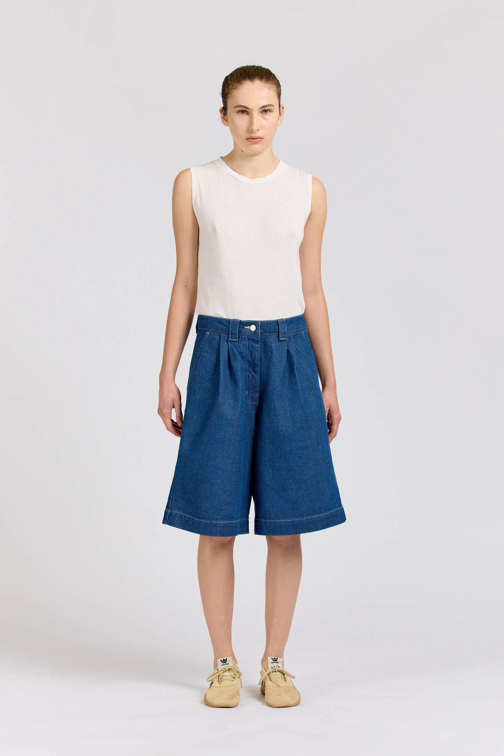 Port Short, Washed Denim