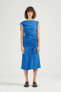 Asymmetric Dress, Cobalt