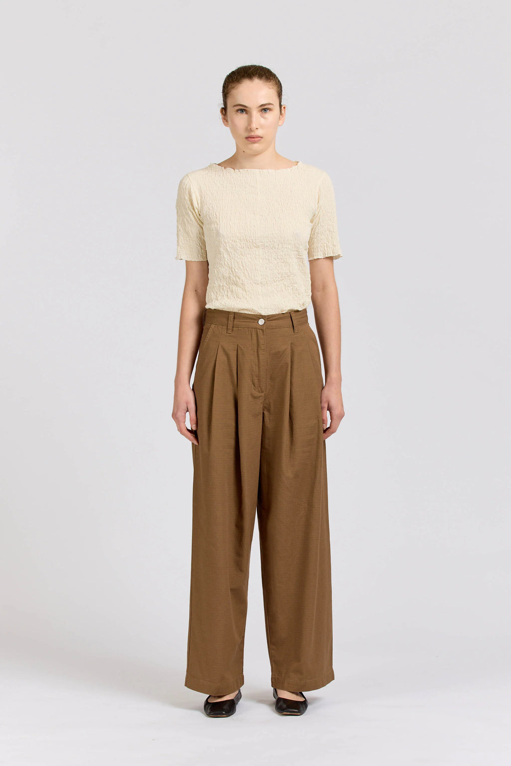 Pleat Pant, Ripstop, Walnut