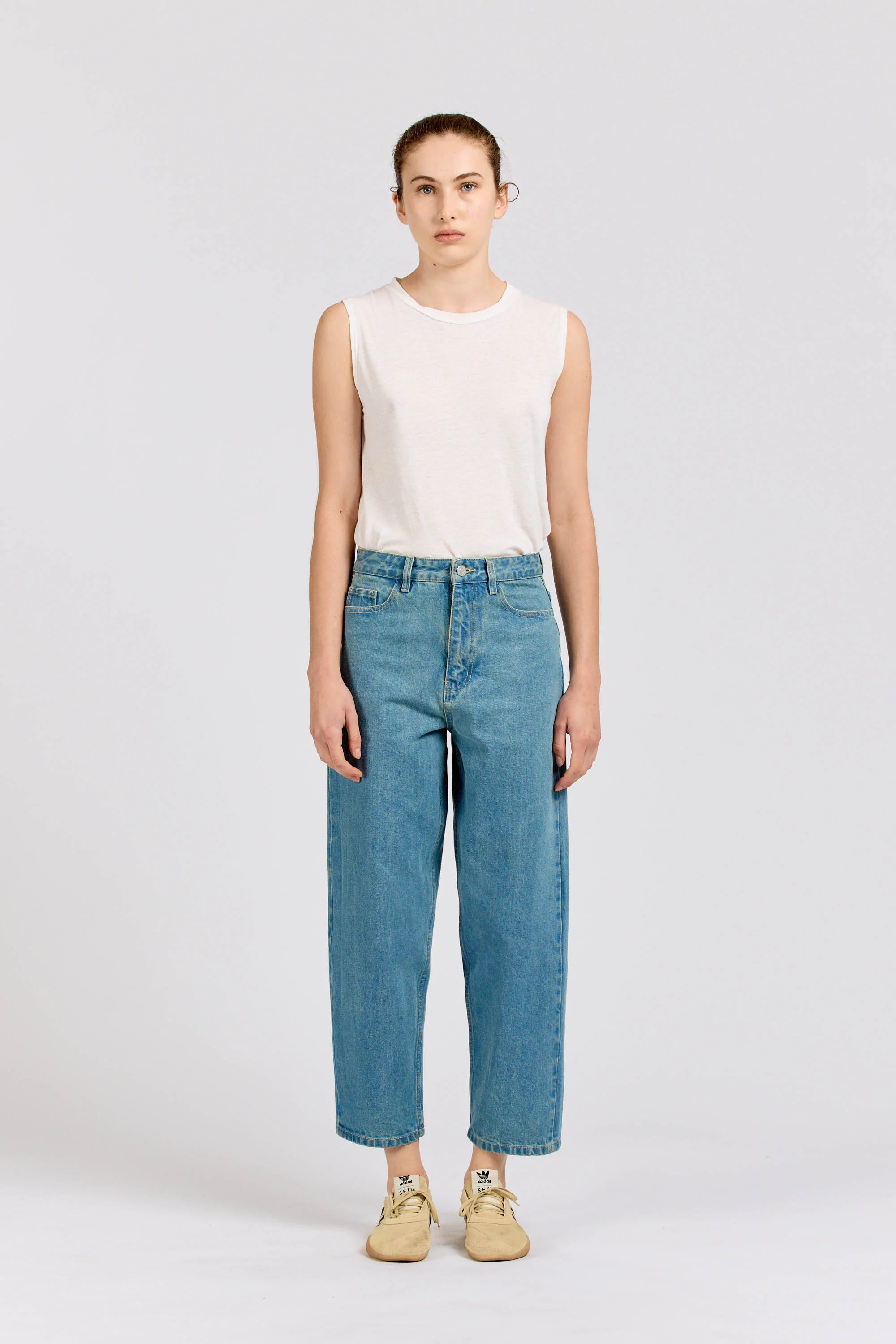 Tapered Crop Jean, Vintage Stonewash