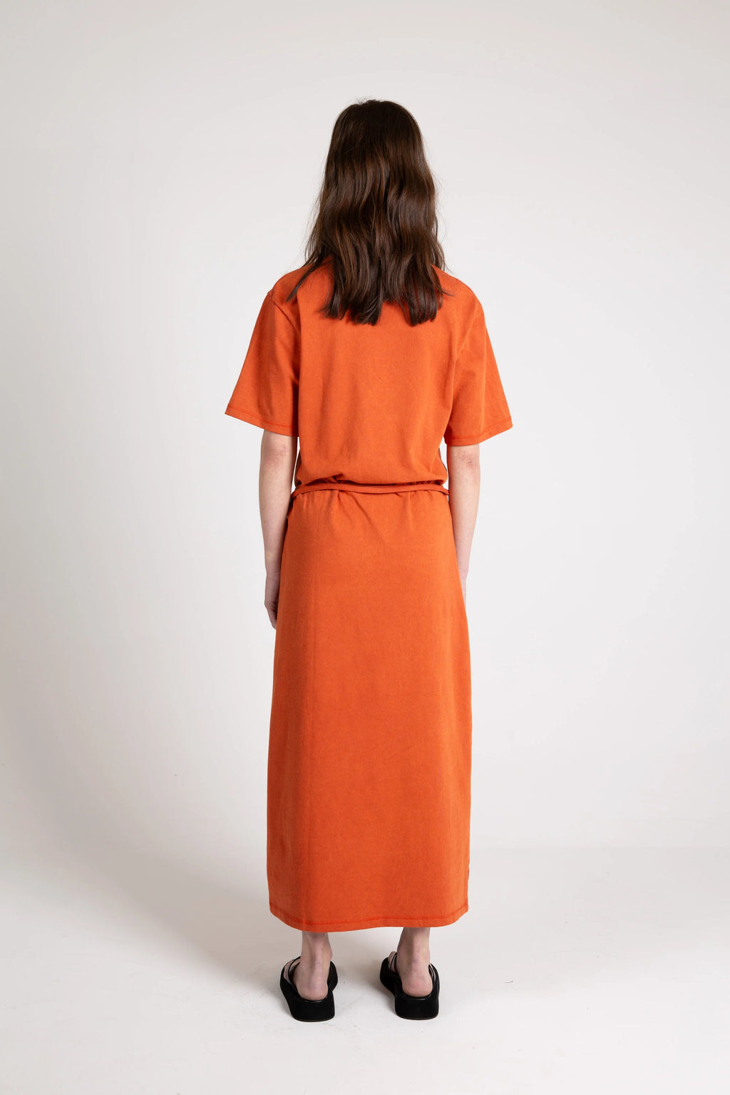 Arizona Tie Dress, Washed Brick