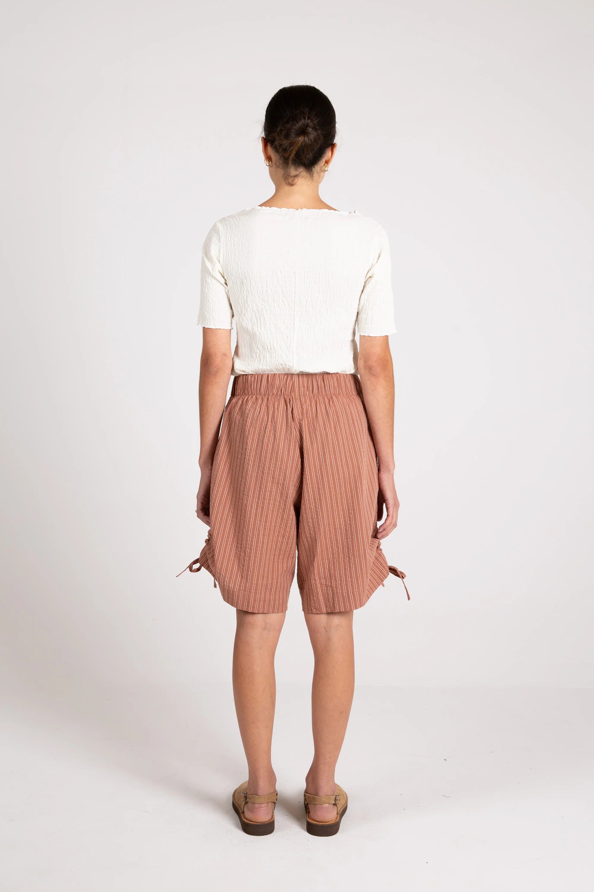 Soda Tie Short, Seersucker, Mud Stripe