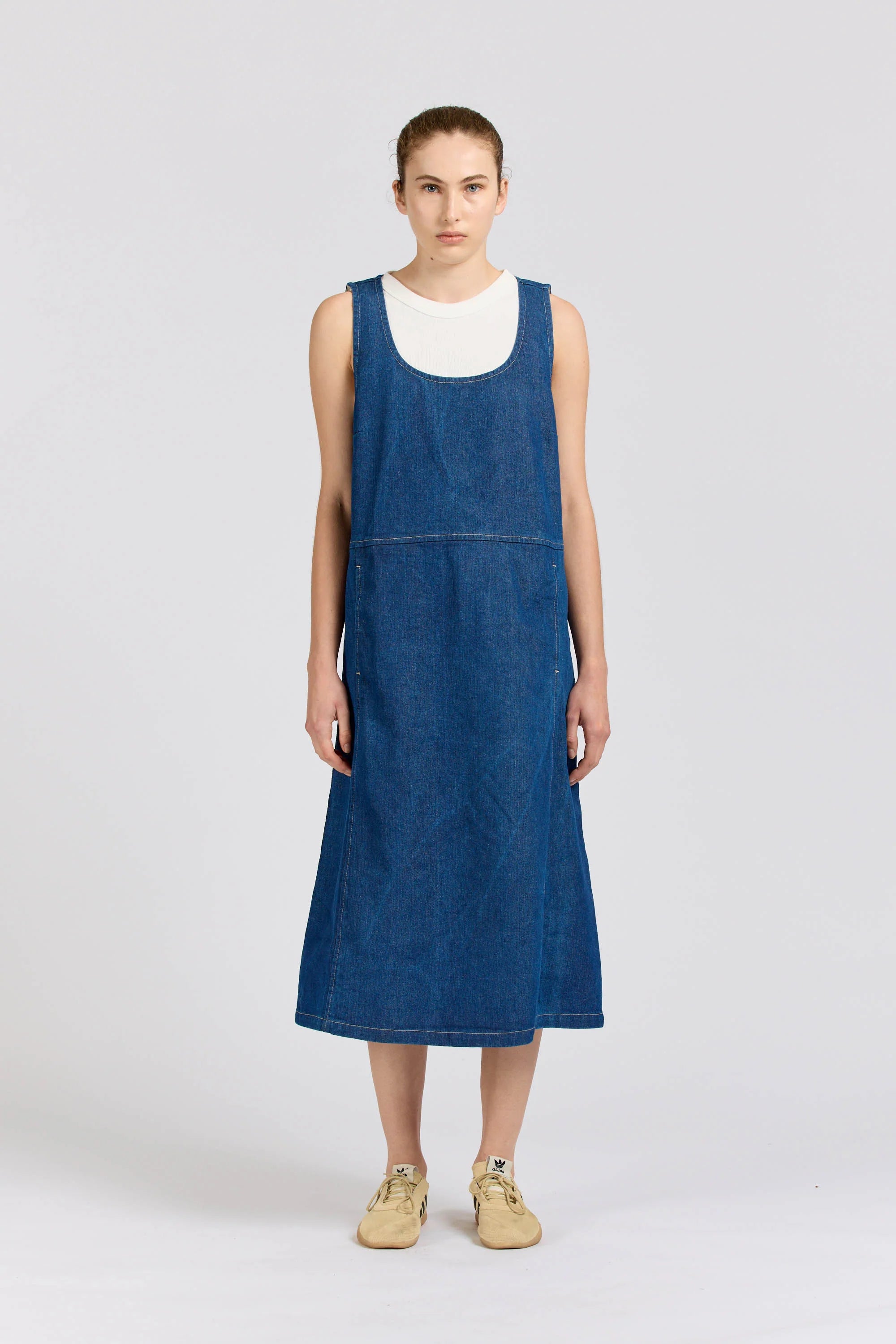 Shell Dress, Denim, Indigo