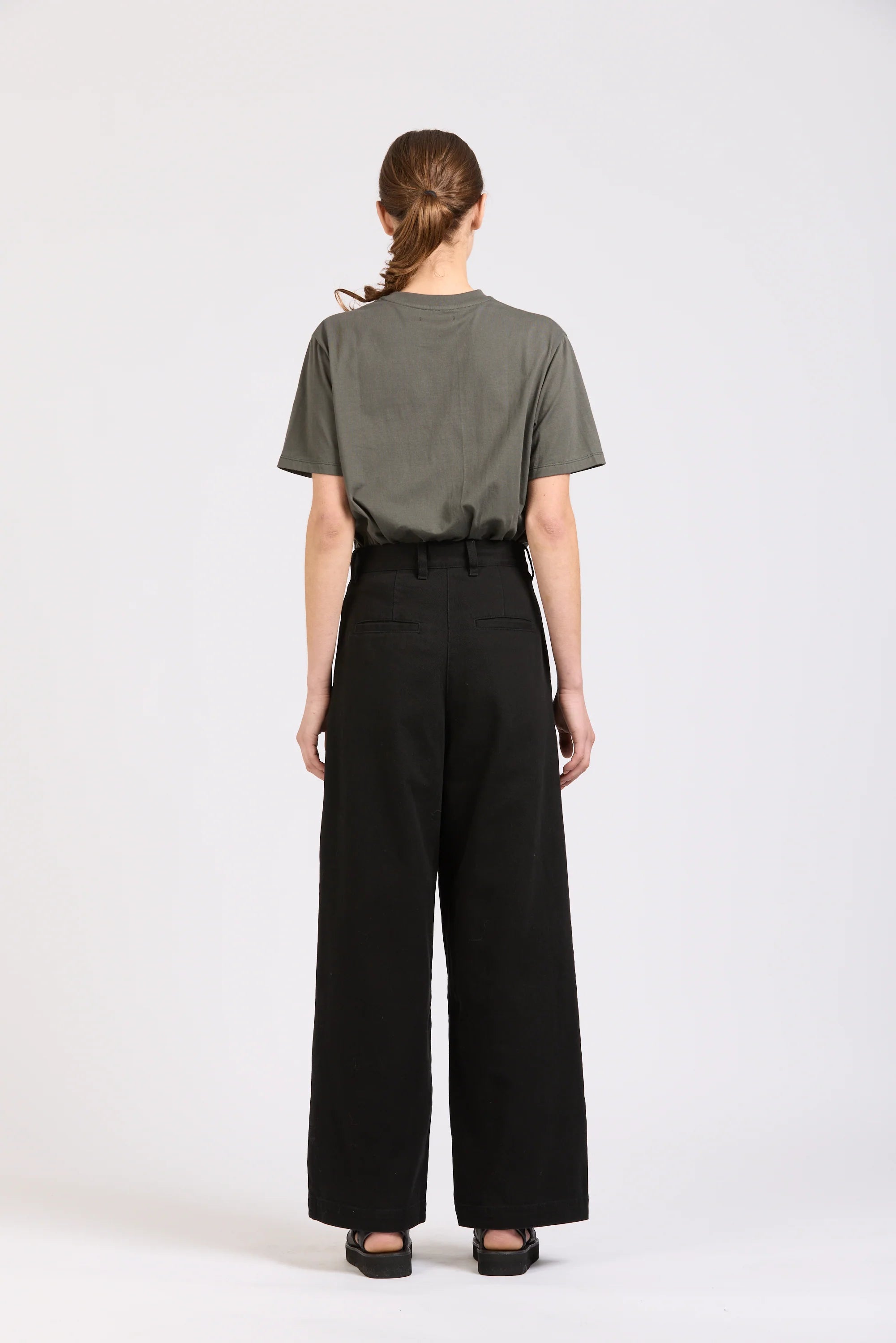 Pleat Pant, Heavy Twill, Black