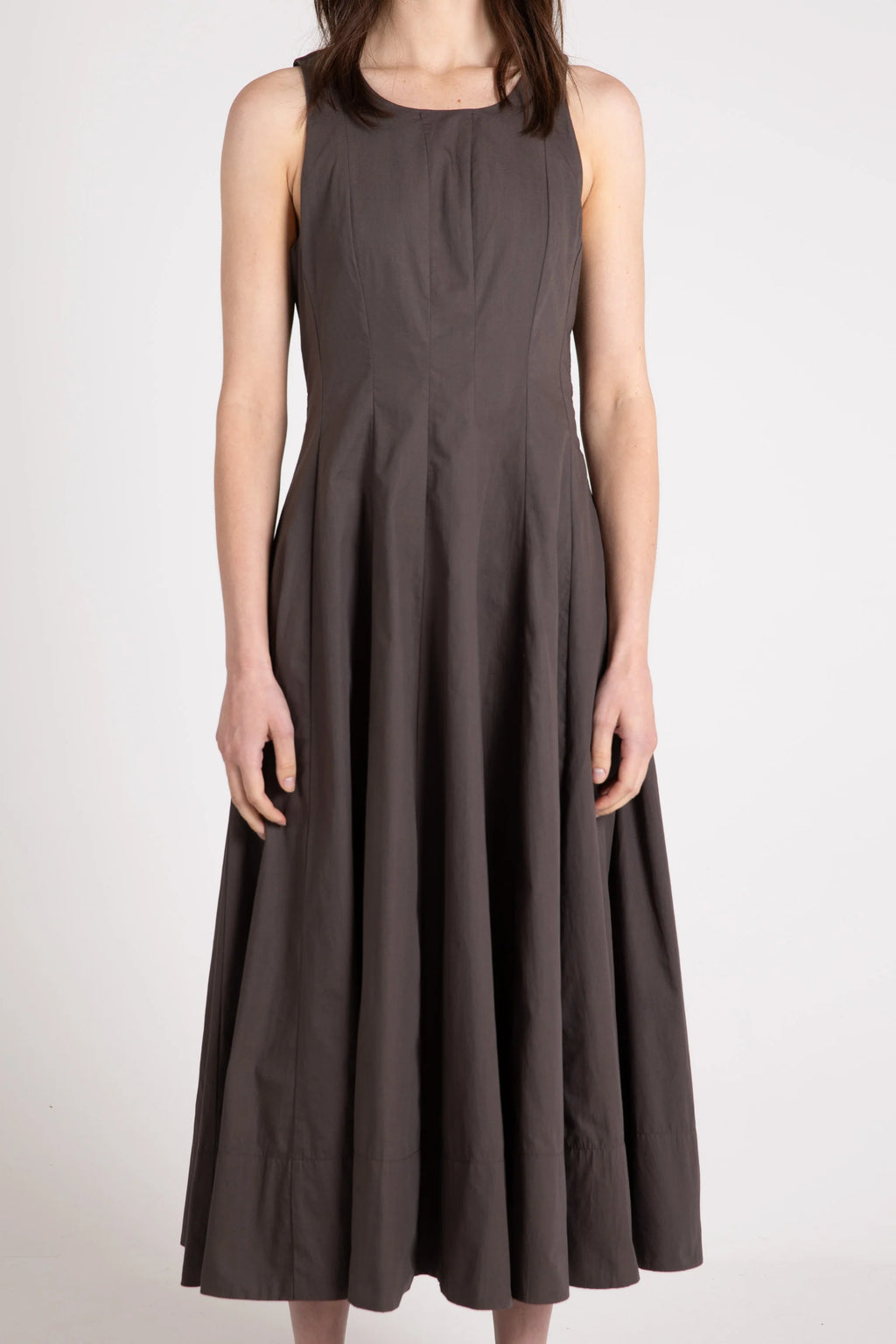 Arc Dress, Poplin, Espresso