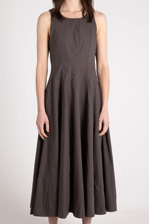 Arc Dress, Poplin, Espresso