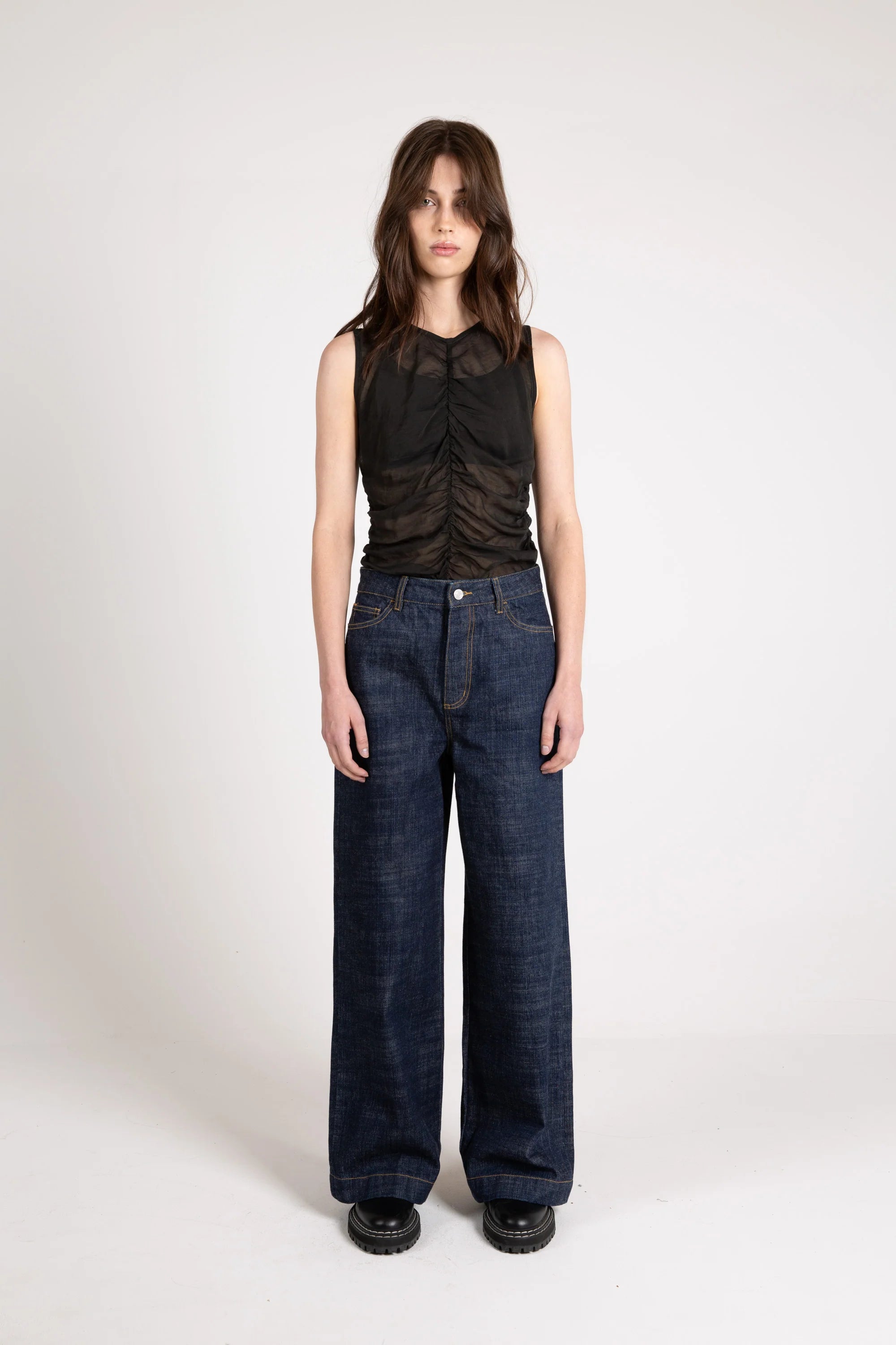 Women's Wide Selvedge Jean, Indigo