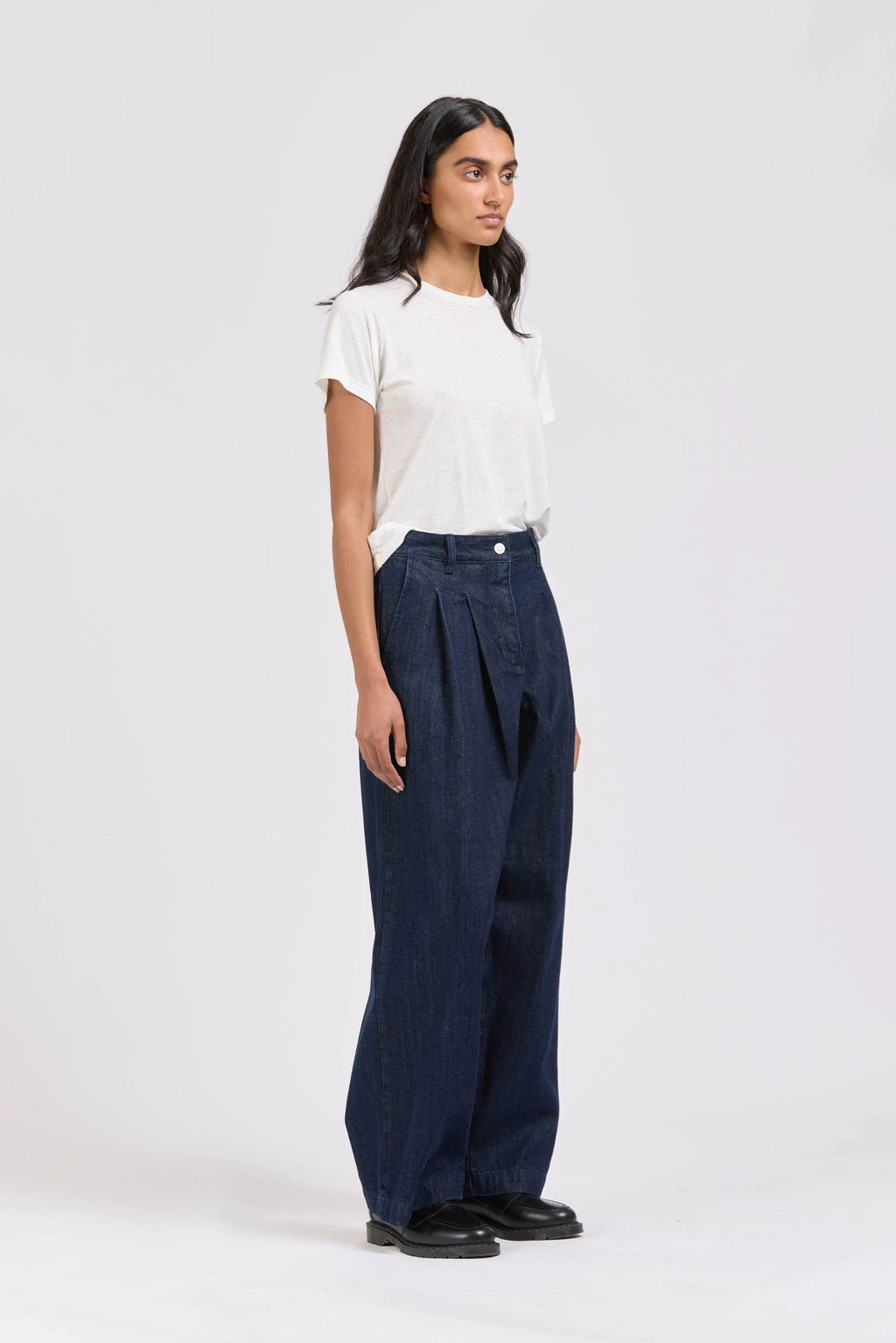Pleat Pant, Denim