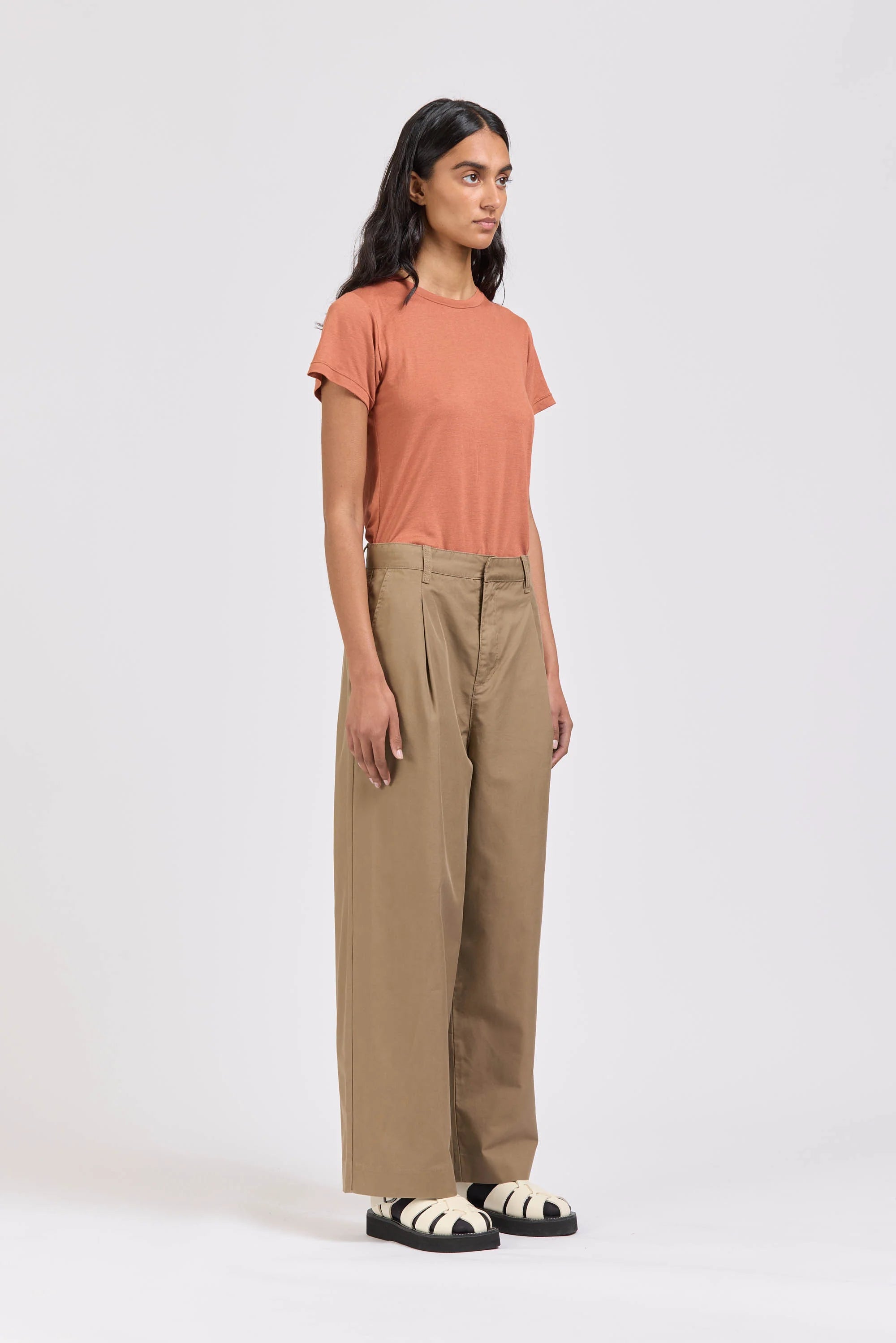 Maxi Pleat Pant, Mushroom
