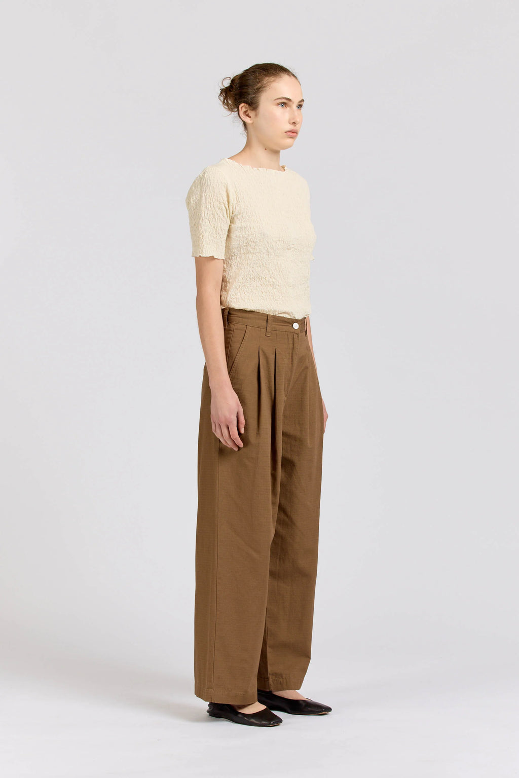 Pleat Pant, Ripstop, Walnut