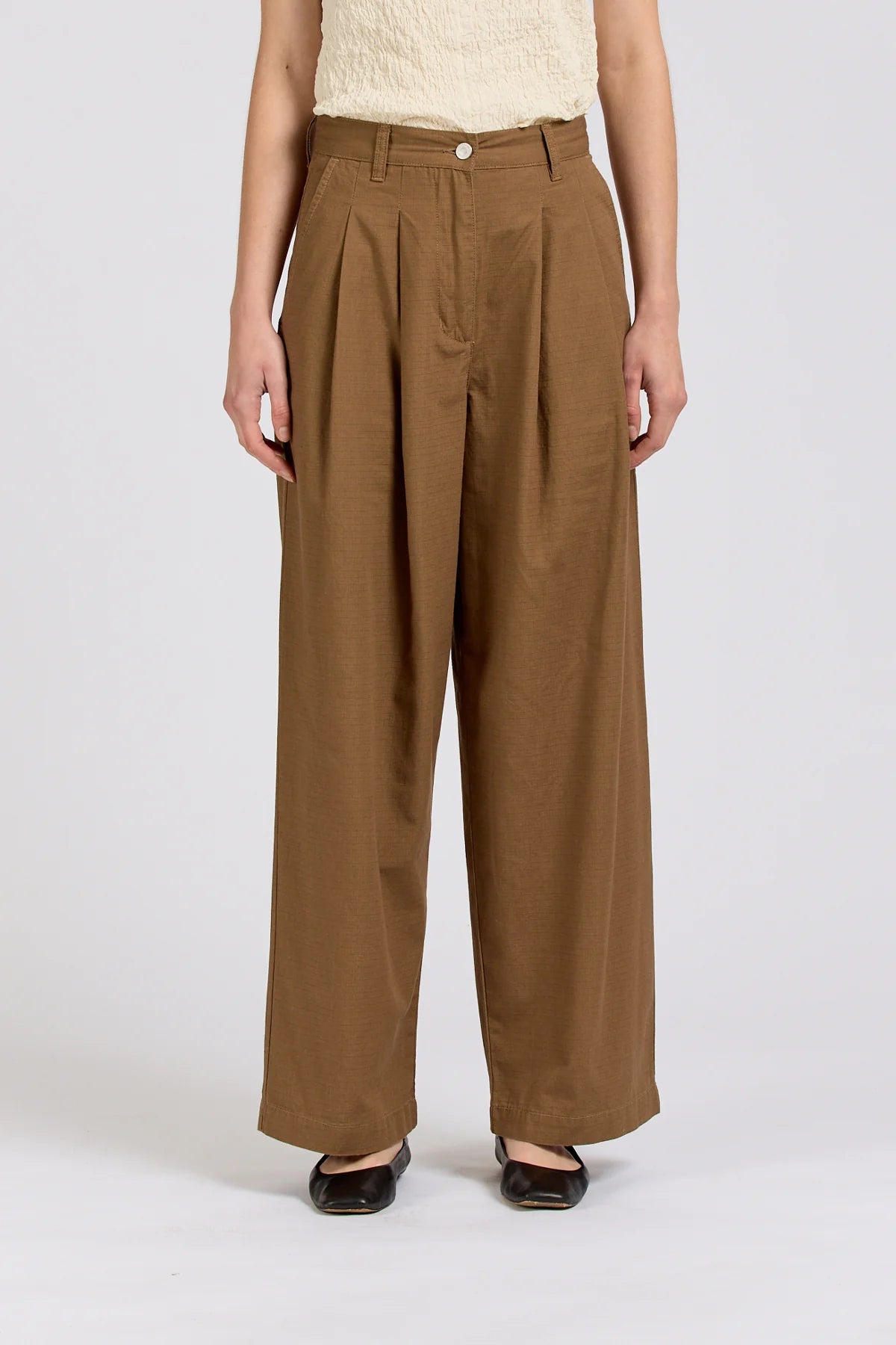 Pleat Pant, Ripstop, Walnut